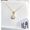 Image 1 : APPROX. 1.98CT DIAMOND PENDANT WITH THE  DIAMOND SET IN A 14K YELLOW GOLD PENDANT