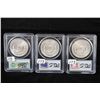 Image 2 : THREE MORGAN  DOLLARS - PCGS MS64 -1887,  1888, 1888-0 - SOLD PER COIN TIMES 3