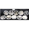 Image 1 : TEN SILVER (90%) COMMEMORATIVE DOLLARS  INCLUDES - WE THE PEOPLE, COLUMBUS  QUINCENTENNIAL, 1988 OLY