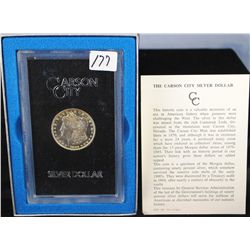 1882-CC GSA BLACK BOX MORGAN  DOLLAR WITH  ORIGINAL BOX AND CERTIFICATE OF AUTHENTICITY