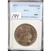 Image 1 : 1877-S TRADE DOLLAR - NNC MS61 (COIN WORLD  LISTS A MS60 AT $1,075.00 & A MS63 AT  $2,300.00)