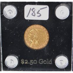 1912 $2 1/2 INDIAN GOLD COIN FROM SAFE  DEPOSIT