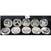 Image 1 : TEN SILVER (90%) COMMEMORATIVE DOLLARS  INCLUDES - 1986 STATUE OF LIBERTY, 1987 WE  THE PEOPLE, KORE