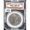 Image 1 : KEY DATE - 1885-S MORGAN DOLLAR - NAC MS66 (A  MS66 LISTS @ $7,500.00)