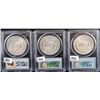 Image 2 : THREE MORGAN DOLLARS - PCGS MS64 - 1881-S,  1884-0, 1885-0 - SOLD PER COIN TIMES  3