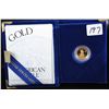 Image 2 : 1996 ONE 1/10 OUNCE PROOF GOLD AMERICAN EAGLE  WITH ORIGINAL BOX AND CERTIFICATE OF   AUTHENTICITY