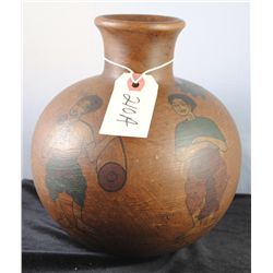 EARLY POTTERY VASE - ALSO LOOKS TO BE PERU -  APPROX. 8" TALL