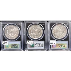 THREE MORGAN DOLLARS - PCGS MS64 - 1884-0,  1886, 1887 - SOLD PER COIN TIMES 3