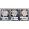 Image 1 : THREE MORGAN DOLLARS - PCGS MS64 - 1884-0,  1886, 1887 - SOLD PER COIN TIMES 3