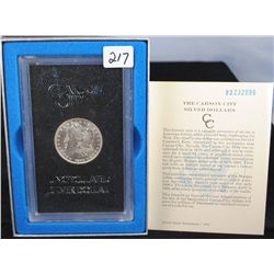 1883-CC GSA BLACK BOX MORGAN DOLLAR WITH  ORIGINAL BOX AND CERTIFICATE OF AUTHENTICITY