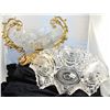 Image 1 : TWO VINTAGE PRESS GLASS CENTER BOWLS - SOLD  PER PIECE TIMES TWO