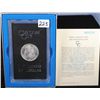 Image 1 : 1884-CC GSA BLACK BOX MORGAN DOLLAR WITH THE  ORIGINAL BOX AND CERTIFICATE OF AUTHENTICITY