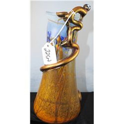 ART GLASS VASE "PERFECT LOVE" SIGNED  "GABRIEL" - APPROX. 10" TALL