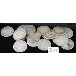20 BARBER HALF DOLLARS FROM  SAFE DEPOSIT -  MIXED DATES AND MINTS - SOLD PER COIN TIMES  20