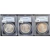 Image 1 : THREE MORGAN DOLLARS - PCGS MS64 - 1889,  1899-0, 1900-0 - SOLD  PER COIN TIMES  3