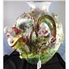 Image 1 : LARGE VINTAGE ITALIAN FIGURAL VASE WITH MAN  AND WOMAN FIGURES ON FRONT - SIGNED "ITALY"  383/682 - 