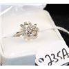 Image 1 : LADIES VINTAGE 14K WHITE GOLD DIAMOND RING  WITH NINE DIAMONDS SET IN VINTAGE 14K GOLD  RING - WEIGH