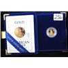 Image 2 : 1992 1/10 OUNCE "PROOF" AMERICAN GOLD EAGLE  WITH ORIGINAL BOX AND CERTIFICATE OF  AUTHENTICITY
