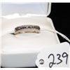 Image 2 : LADIES FANCY BLACK AND WHITE DIAMOND RING SET  IN 10K WHITE GOLD RING - WEIGHS 2.3  GRAMS -  APPRAIS