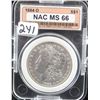Image 1 : 1884-0 MORGAN DOLLAR -NAC MS66
