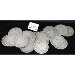 20 BARBER HALF DOLLARS FROM SAFE DEPOSIT -  MIXED DATES AND MINTS - SOLD PER COIN TIMES  20