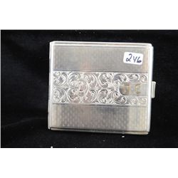 VINTAGE SILVER PLATED CIGARETTE  CASE