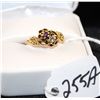 Image 1 : WOMENS VINTAGE 14K YELLOW GOLD RUBY AND  DIAMOND RING WITH ONE CENTER DIAMOND AND ONE  RUBY - WEIGHS