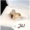 Image 1 : VINTAGE BLACK HILLS GOLD RING SET WITH TWO  AMETHST GEMSTONES