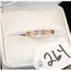 Image 1 : LADIES 14K YELLOW GOLD DIAMOND RING WITH  FIFTEEN ROUND DIAMONDS - WEIGHS