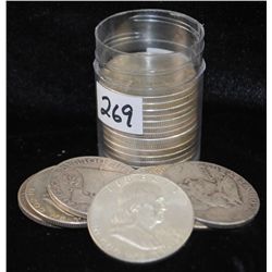 20  FRANKLIN HALF DOLLARS FROM SAFE DEPOSIT -  MIXED DATES AND MINTS - SOLD PER COIN TIMES  20