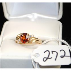 WOMENS 14K YELLOW GOLD MYSTIC TOPAZ AND  DIAMOND RING WIHT ONE OVAL CUT MYSTIC TOPAZ  CENTER GEMSTON