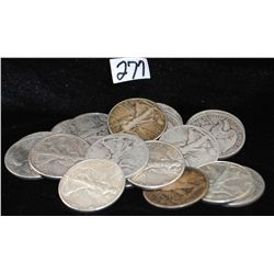 20 WALKING LIBERTY HALF DOLLARS FROM SAFE  DEPOSIT - MIXED DATES AND MINTS - SOLD PER  COIN TIMES 20