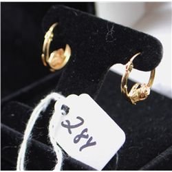PAIR OF BLACK HILLS GOLD EARRINGS - APPRAISED  RETAIL REPLACMENT IS $250.00 - COMES WITH  THE JEWELE