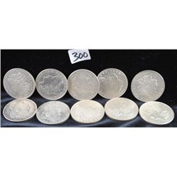 10 MORGAN DOLLARS FROM SAFE DEPOSIT - MIXED  DATES AND MINTS - SOLD PER COIN TIMES 10