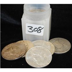 20 FRANKLIN HALF DOLLARS FROM SAFE DEPOSIT -  MIXED DATES AND MINTS - SOLD PER COIN TIMES  20