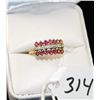 Image 1 : WOMENS RUBY AND DIAMOND RING WITH FOURTEEN  RUBIES AND SEVEN DIAMONDS SET IN 10K YELLOW  GOLD RING -