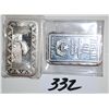 Image 1 : TWO ONE OUNCE .999 FINE SILVER BARS - ONE  VIRGINIA CITY & ONE FISH STAMPED ON IT - SOLD  PER COIN T