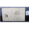 Image 2 : RARE 1857 FRENCH DOCUMENT WITH EARLY 20C MAIL  IMPERFORMATED POSTAGE STAMP ON NAPOLEON III  - SCARCE