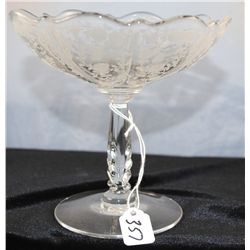 VINTAGE ART DECO "ROSEPOINT" COMPOTE