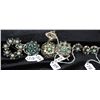 Image 1 : SIX PIECES OF VINTAGE TURQUOISE JEWELRY -  NECKLACE, FOUR BROOCHES AND ONE PAIR OF  EARRING