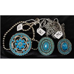 THREE VINTAGE TURQUOISE NECKLACES - SOLD PER  PIECE TIMES 3