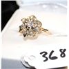 Image 2 : VINTAGE LADIES 14K WHITE GOLD DIAMOND RING  SET WITH ELEVEN ROUND FULL CUT DIAMONDS -  WEIGHS 3.3 GR