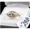 Image 2 : WOMENS 14K YELLOW GOLD DIAMOND RING WITH ONE ROUND FULL CUT DIAMOND AND ELEVEN SINGLE CUT DIAMONDS -