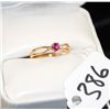 Image 1 : WOMENS 14K YELLOW GOLD RUBY RING