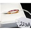 Image 2 : LADIES 14K YELLOW GOLD RUBY RING WITH ELEVEN CHANNEL SET RUBIES - WEIGHS 2.3 GRAMS - APPRAISED RETAI