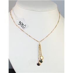 LADIES 14K YELLOW GOLD NECKLACE/PENDANT - VERY DELICATE LOOKING