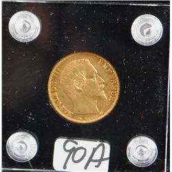 1855 NAPOLEON III $20 FRANCS GOLD COIN