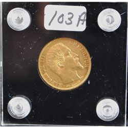 1858 NAPOLEON III $20 FRANCS GOLD COIN