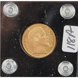 1859 NAPOLEON III $20 FRANCS GOLD COIN
