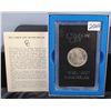 Image 1 : 1883-CC GSA BLACK BOX MORGAN DOLLAR WITH ORIGINAL BOX AND CERTIFICATE OF AUTHENTICITY